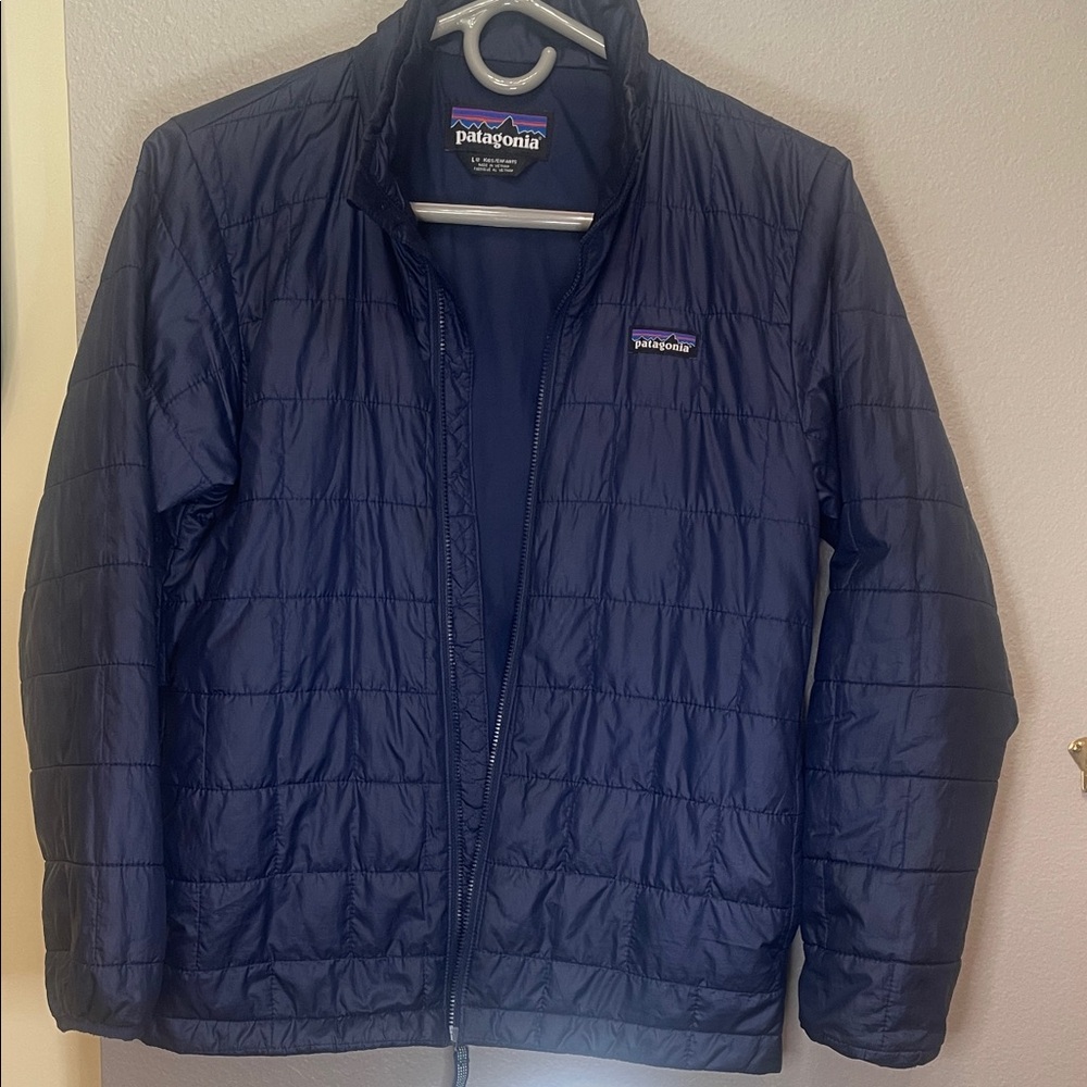 Patagonia Nano Puff Dark Blue Quilted Jacket kids large